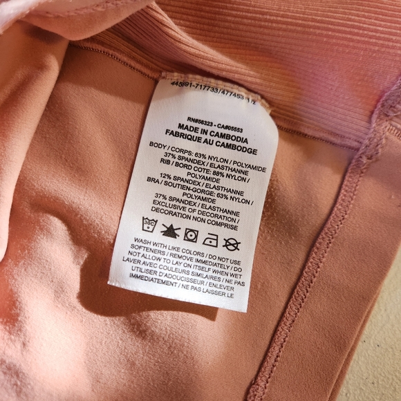 Nike Yoga Statement Clean Crop Top Tank High Neck Cropped Pink Activewear Gym - Picture 10 of 11